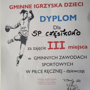 pokaż obrazek - III miejsce w Gminnych Zawodach Sportowych w Piłce Ręcznej 