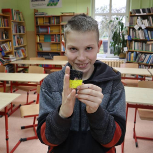 pokaż obrazek - Uczniowie wykonują symbole Kaszub