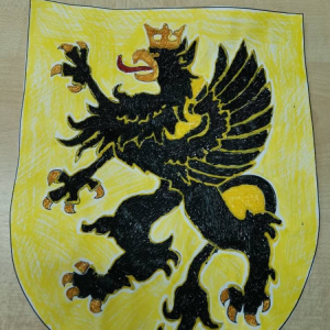 pokaż obrazek - Uczniowie wykonują symbole Kaszub