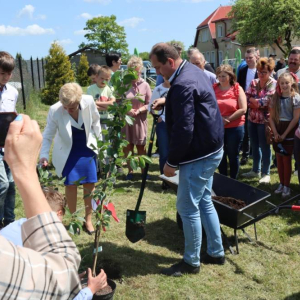 pokaż obrazek - Uroczyste sadzenie drzewek