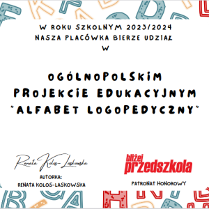 pokaż obrazek - Ogólnopolski Projekt Edukacyjny „Alfabet Logopedyczny”